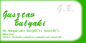 gusztav bulyaki business card